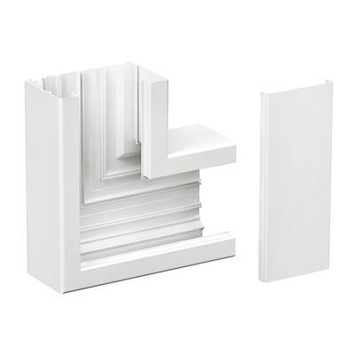 Profil eines mehrschichtigen Fensterrahmens, zeigt die einzelnen Strukturen und Schichten mit einem abnehmbaren Paneel rechts.