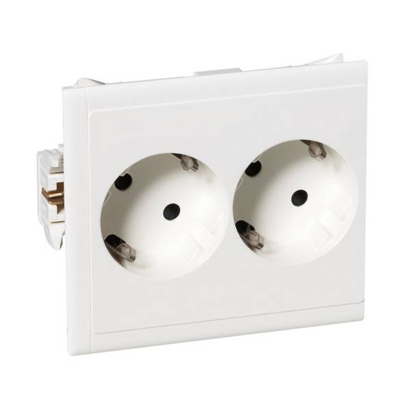 Schneider Electric 5940015 Einbaudose 2fach Steckdose  1 St.