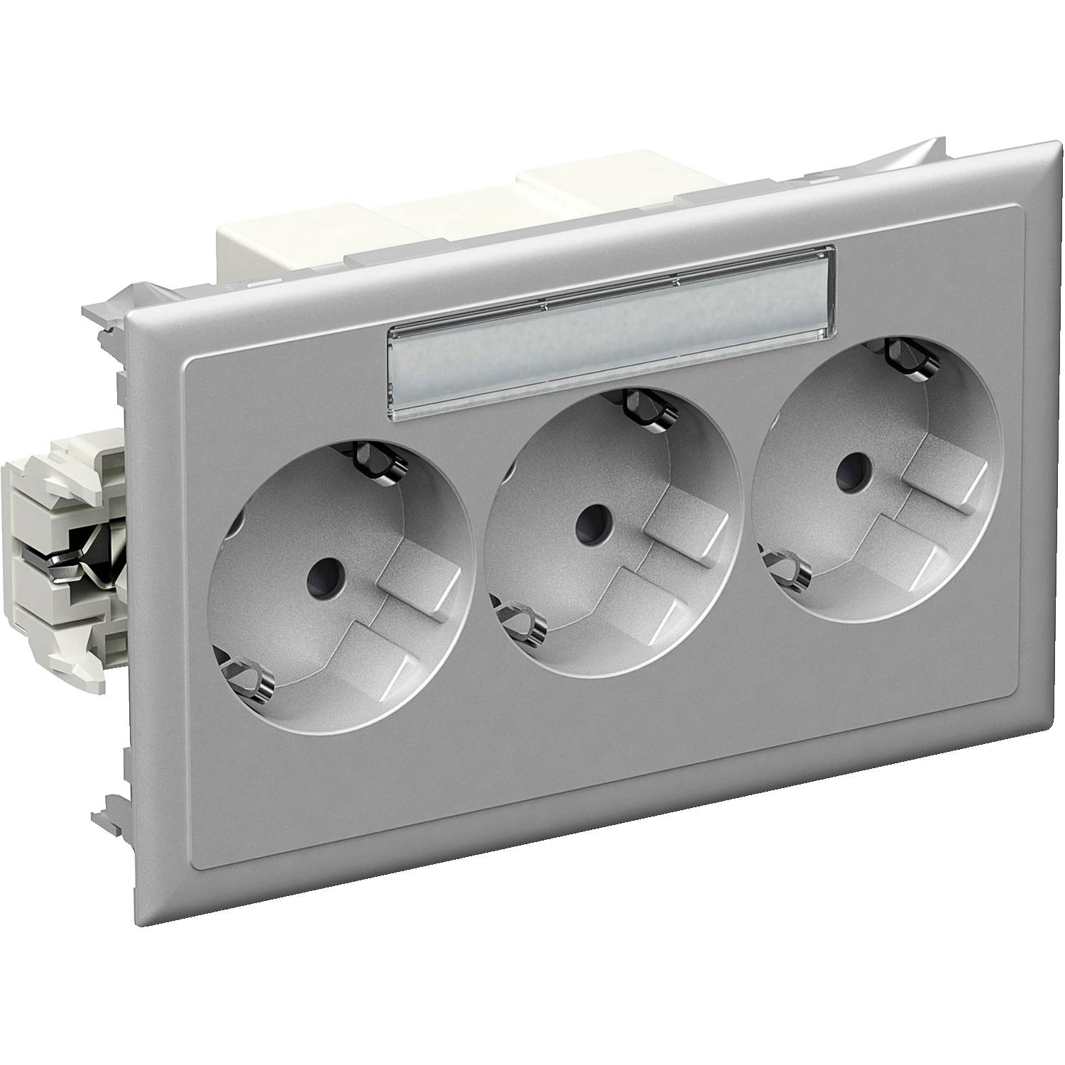 Schneider Electric 5940113 Einbaudose 3fach Steckdose 1 St. Aluminium