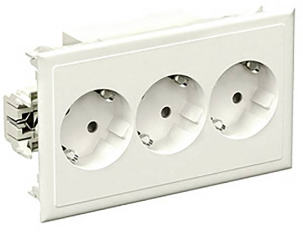 Schneider Electric 5940311 Einbaudose 3fach Steckdose  1 St. Weiß