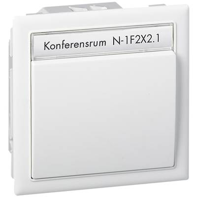 Lichtschalter mit Aufschrift 'Konferenzraum N-1F2X2.1'. Schalter ist in Weiß, rechteckig und klar gestaltet.