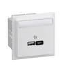 SE INS60522 USB Ladestation A+C 2 Ausg. max. 2 Abdeckung Schriftfeld weiß