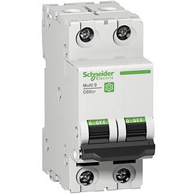 'Schneider Electric Multi 9 C60' Schutzschalter mit zwei Schaltknöpfen, zeigt elektrische Schaltgerätetechnologie.