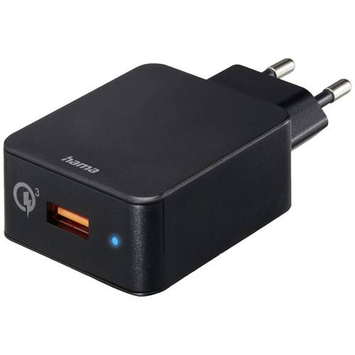 Thumbnail - hama 00201641 Schnellladegerät, USB-A, 19,5 W, Schwarz