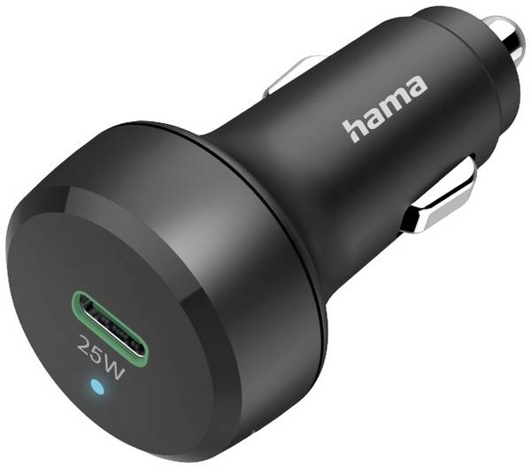 hama 00201638 Auto-Schnellladegerät, USB-C, PD, 25 W, Schwarz