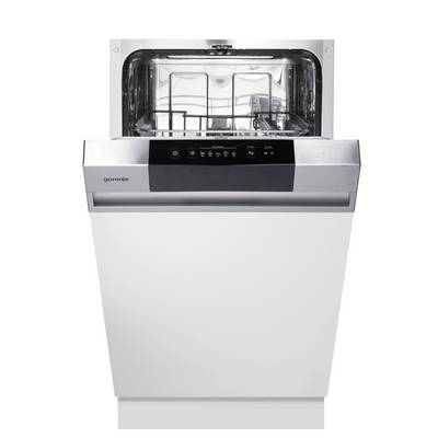 Gorenje Geschirrspüler GI520E15X BK065, Halb integriert, Single (45 cm breit), Standard (80 - 85 cm), Schwarz, Silber,-1