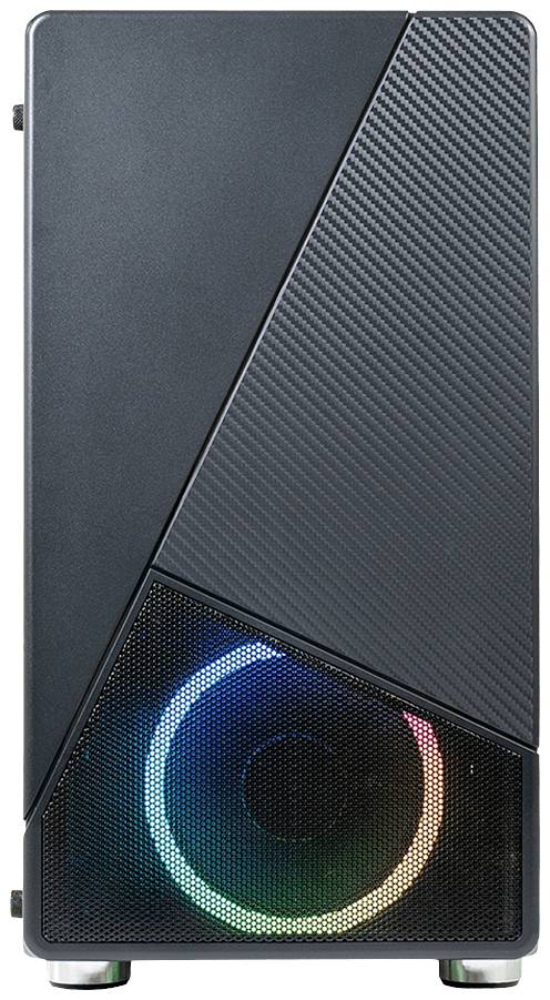 AZZA Noir - MDT - micro ATX - Seitenteil mit Fenster (gehärtetes Glas) - keine Spannungsversorgung (ATX) - Schwarz-0