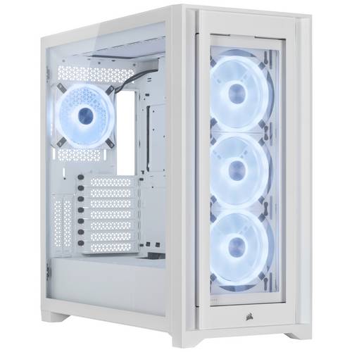 Thumbnail - CORSAIR iCUE 5000X RGB QL Edition - Mid tower - Seitenteil mit Fenster (gehärtetes Glas)