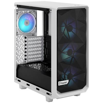 FRACTAL Design Meshify 2 Compact White TG Midi Tower – Transparentes Sidepanel, Gaming-Gehäuse