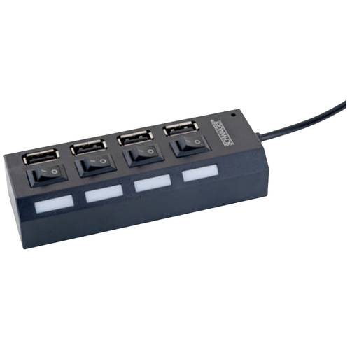 Thumbnail - Schwaiger UH4013 4 Port USB 2.0-Hub Schwarz