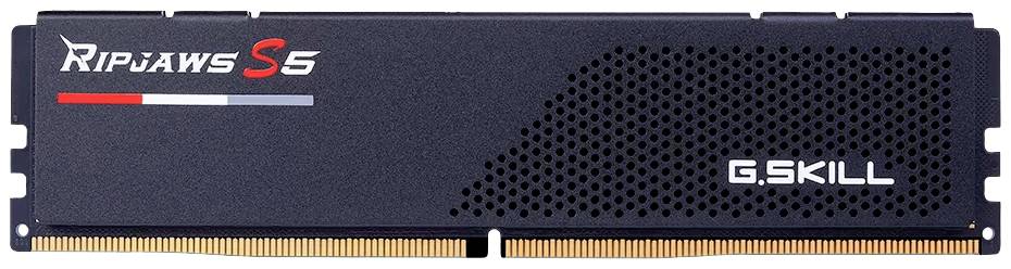 Ein RAM-Modul 'G.Skill Ripjaws S5' mit Kühlkörper und Firmenlogo.