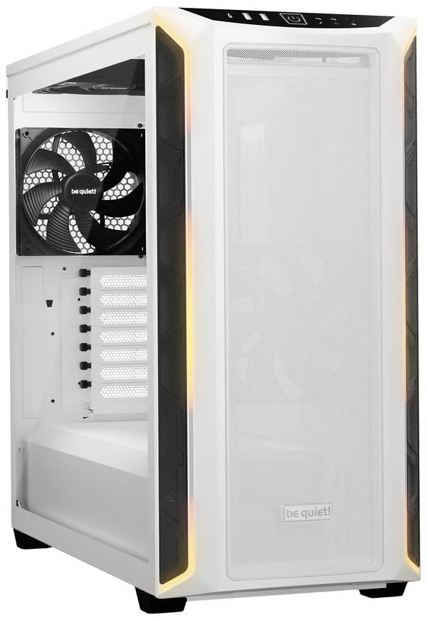 BeQuiet Shadow Base 800 DX White Midi-Tower PC-Gehäuse  Weiß Werkzeugfreie Festplatteninstallation, Integrierte Beleuchtung, Staubfilter, Seitenfenster