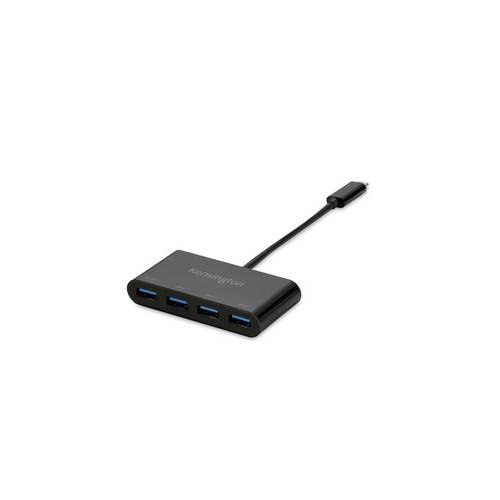 Thumbnail - Kensington K33616WW 4 Port USB-C® (USB 3.2 Gen 2) Multiport Hub Schwarz