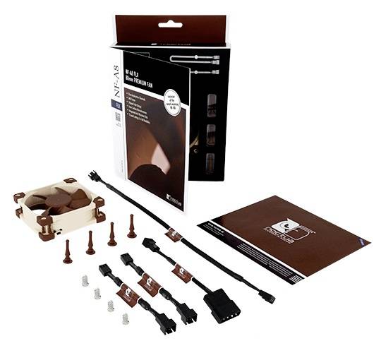 Noctua NF-A4 FLX Lüfter-Kit mit Lüfter, Montagezubehör, Kabeln und Anleitung. Geeignet für Computergehäuse-Kühlung.