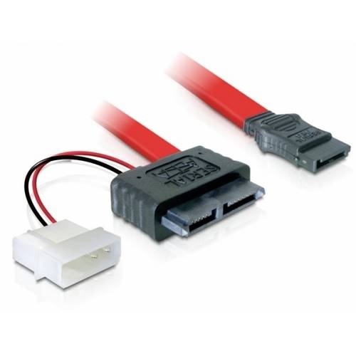 Thumbnail - Delock SATA Slimline ALL-in-One cable - SATA-Kabel - Slimline SATA, 4-Pin interner Netzstecker (5 V)