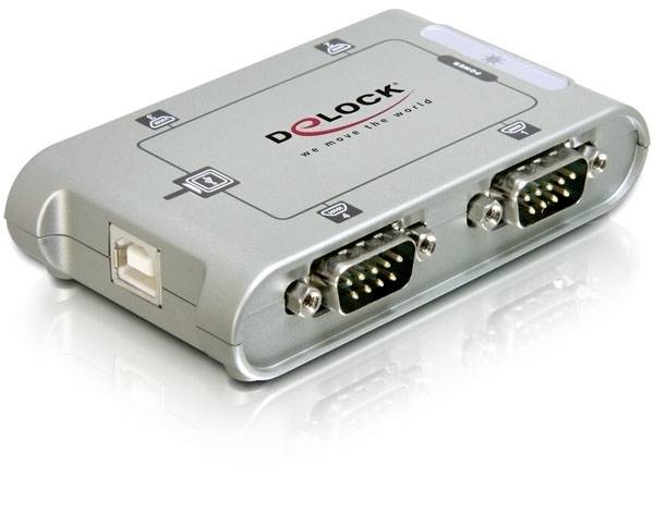 Delock USB 2.0 to 4 port serial HUB - Serieller Adapter