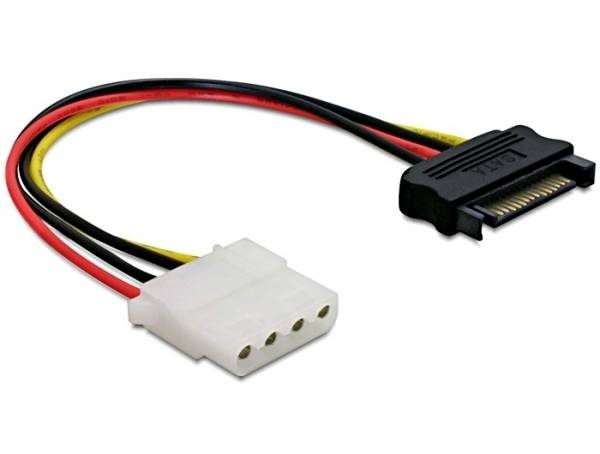 Delock Strom Anschlusskabel 0.12 m Schwarz, Rot