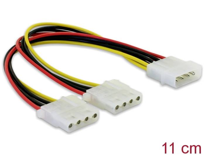 DELOCK Y- Kabel Stromversorgung > 2x 4pin Molex