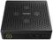 Schwarzer Mini-PC der Marke Zotac mit Wabenmuster auf der Oberseite, zwei USB-Anschlüssen und Ein-/Ausschalter vorne.