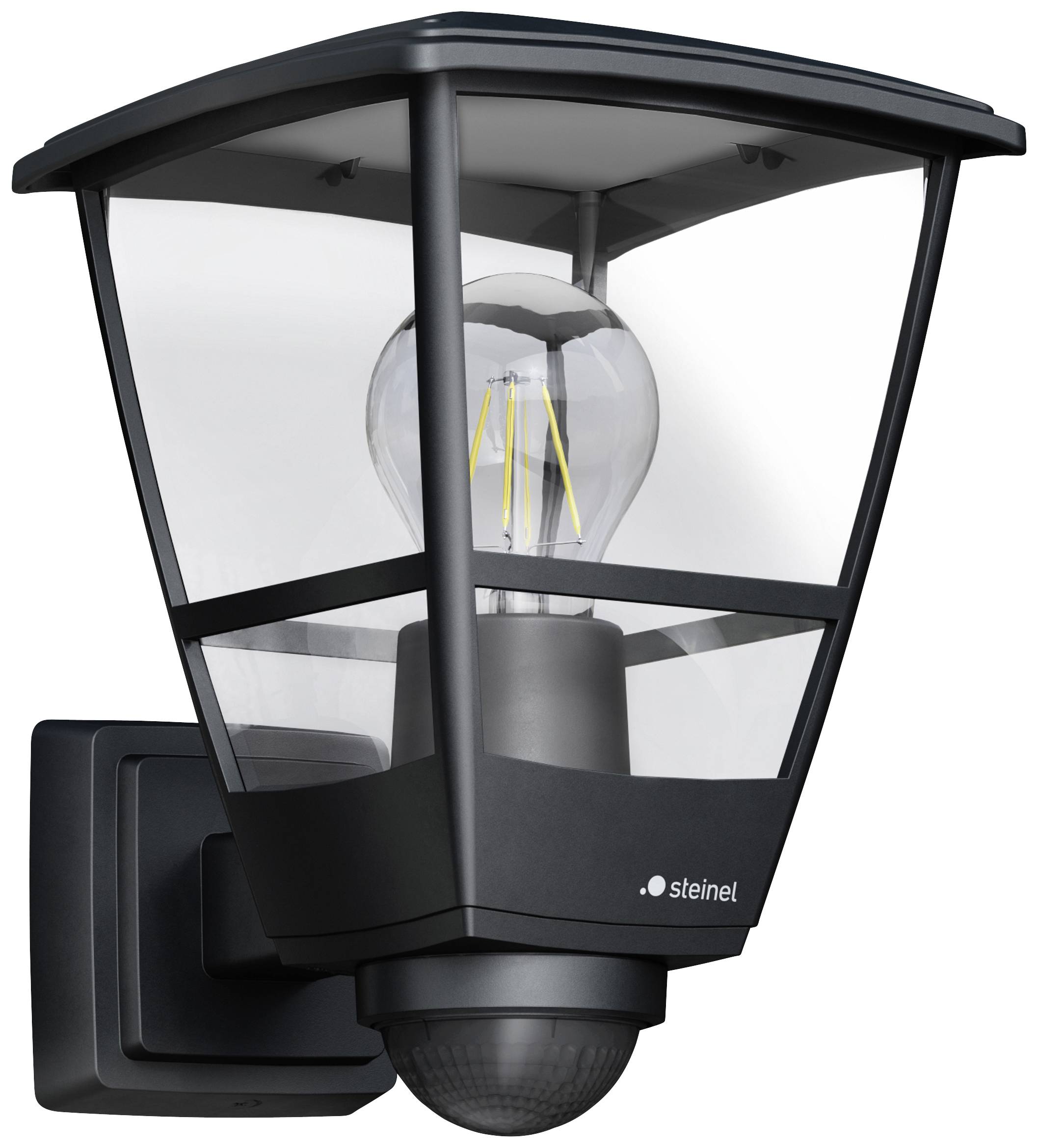 Thumbnail - Steinel Außenwandleuchte L 10 S schwarz mit Bewegungsmelder für 15 W LED E27 Fassung klassische Laterne