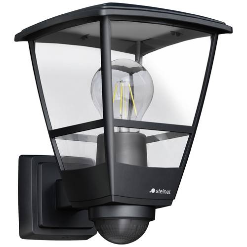 Thumbnail - Steinel Außenwandleuchte L 10 S schwarz mit Bewegungsmelder für 15 W LED E27 Fassung klassische Laterne