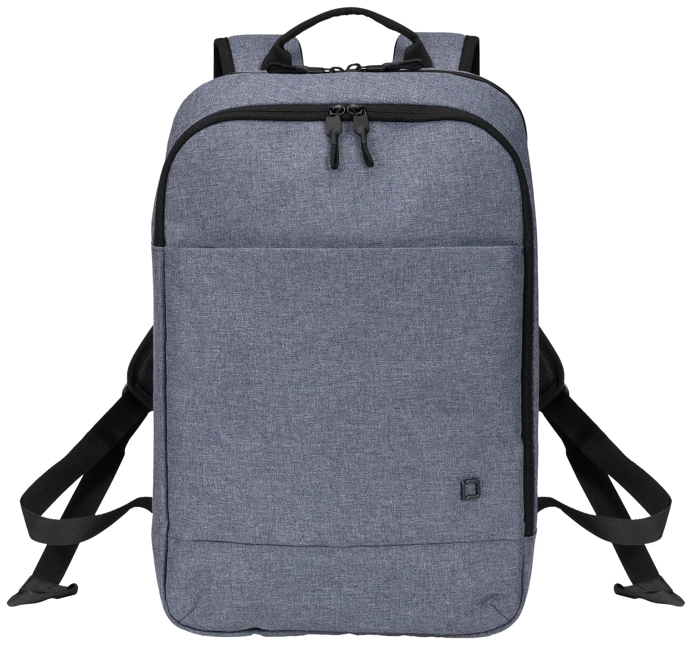 Grauer Rucksack mit zwei Reißverschlussfächern und verstellbaren Schultergurten. Schlichtes Design, ideal für Alltag und Reisen.