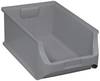 Allit 456277 Werkstatt Sichtlagerkasten LE-POEV 125KA-SG-FA stapelbar (L x B x H) 500 x 310 x 200 mm Grau 1 St.