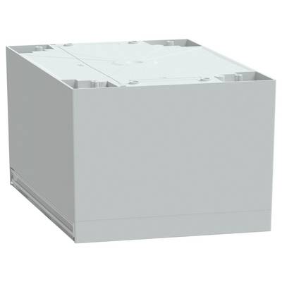 Eine schlichte, graue, quadratische Box mit einem dezenten geometrischen Muster auf der Oberseite und einer glatten Oberfläche.