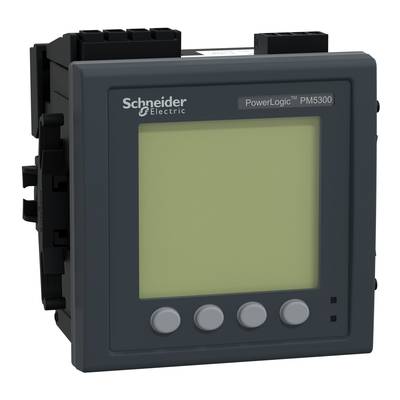 Stromzähler von Schneider Electric, Modell 'PowerLogic PM5300', mit großem Display und Bedienelementen auf der Vorderseite.