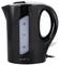 Elektrischer Wasserkocher in Schwarz mit maximal 1,0 Liter Fassungsvermögen, klarem Wasserstandsanzeiger und ergonomischem Griff.