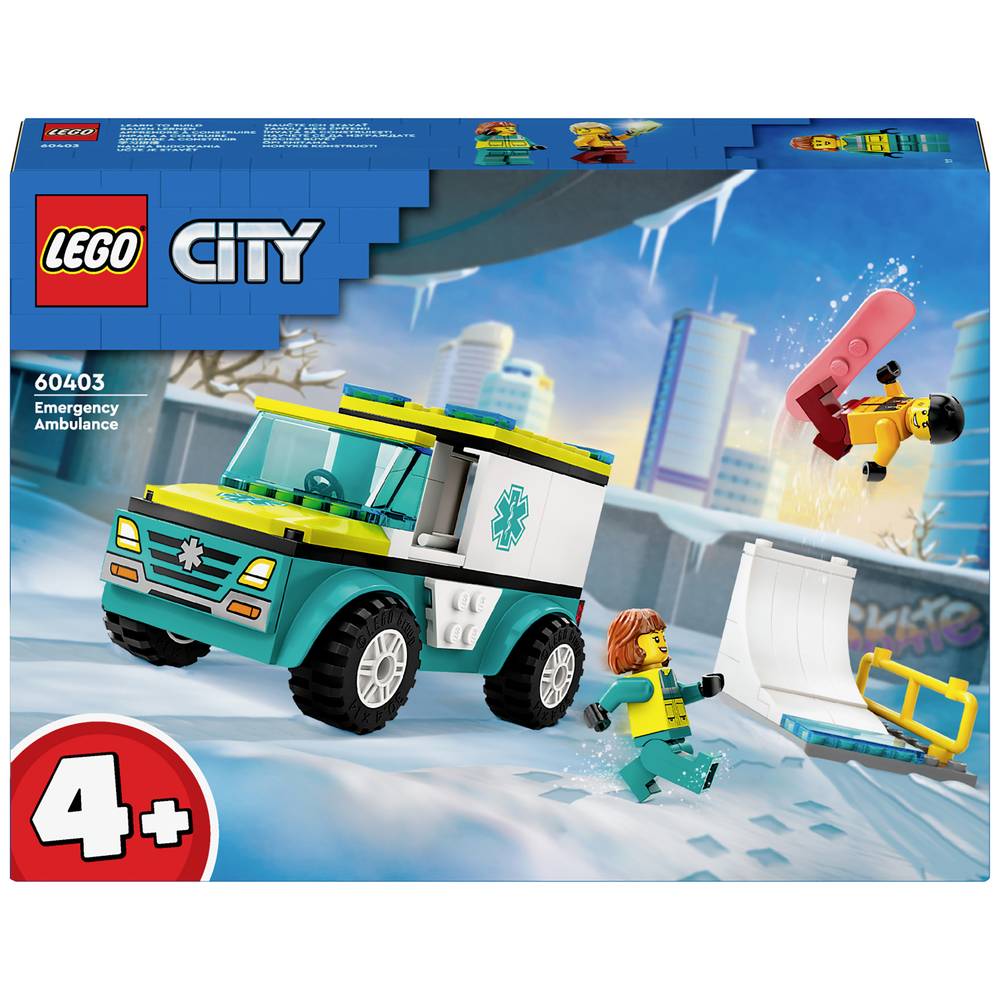 LEGO® CITY 60403 Ambulance en snowboarder