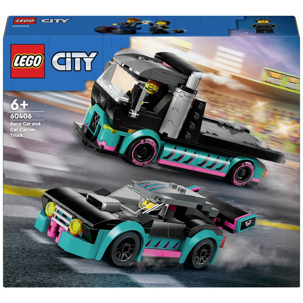 LEGO® CITY 60406 Autotransporter met racewagen