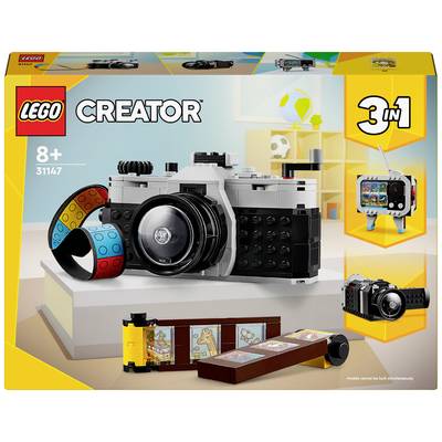 LEGO Creator Set 3-in-1 'Retro Kamera': Enthält Kamera, Mini-Projektor und TV. Für Kinder ab 8 Jahren. Bunte Details inklusive.