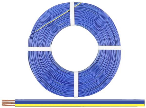 Donau Elektronik 325-223-25 Litze  3 x 0.25 mm² +   0.25 mm² Blau, Gelb 25 m