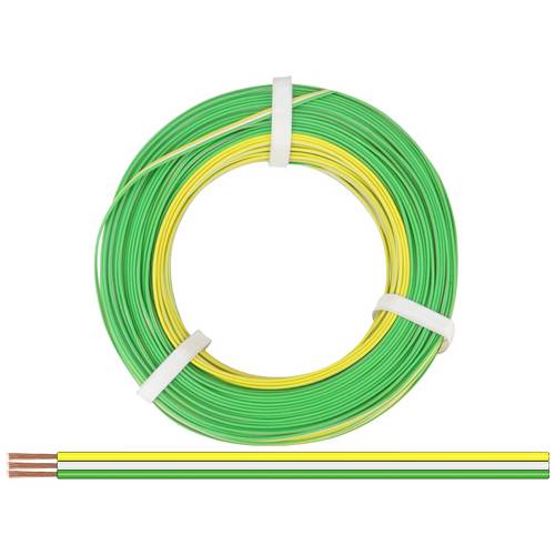 Thumbnail - Donau Elektronik 325-354-50 Litze 3 x 0.25 mm² Gelb, Weiß, Grün 50 m