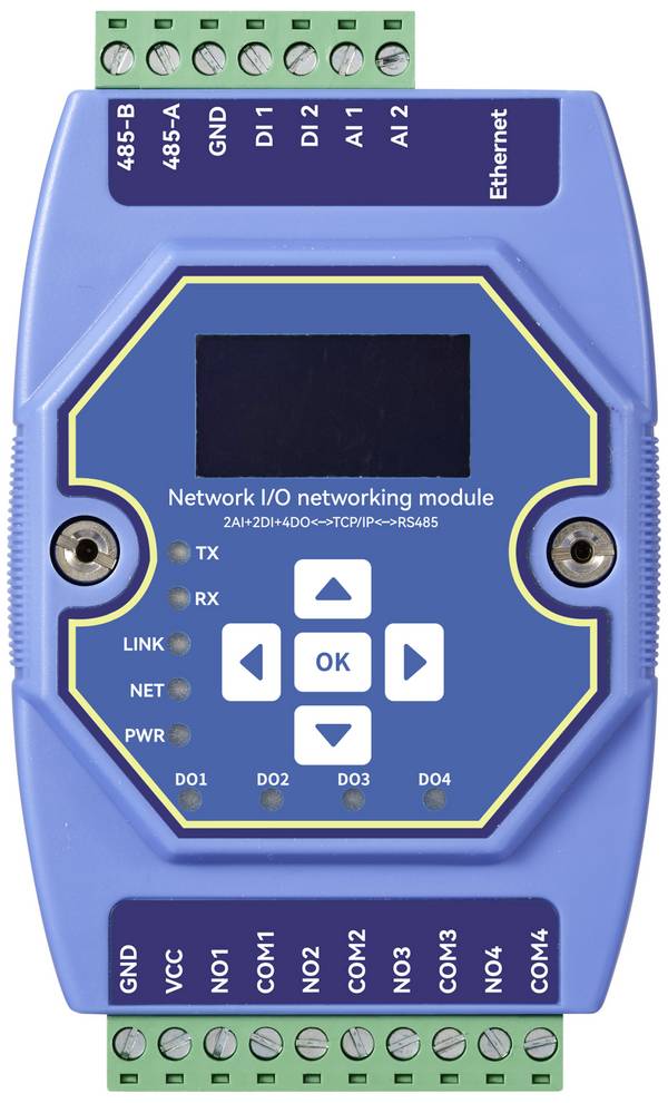 TRU COMPONENTS TC-ME31-AAAX2240 Schnittstellen-Modul Modbus-RTU, Modbus-TCP, Modbus Gateway, DI/O, Analog, RJ-45, RS-485 Anzahl Eingänge: 4 x Anzahl Ausgänge: 4 x  12 V/DC, 24 V/DC 1 St.