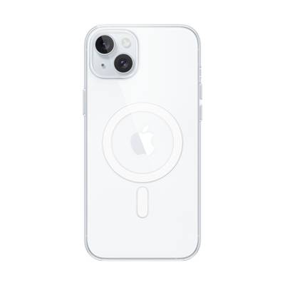 Apple Clear Case Backcover Apple iPhone 15 Plus Transparent Induktives Laden, Stoßfest
