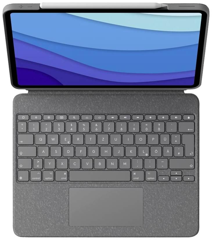Logitech Combo Touch, KeyboardDock für Apple iPad Air 4/Air 5 10.9" grau, DE-1