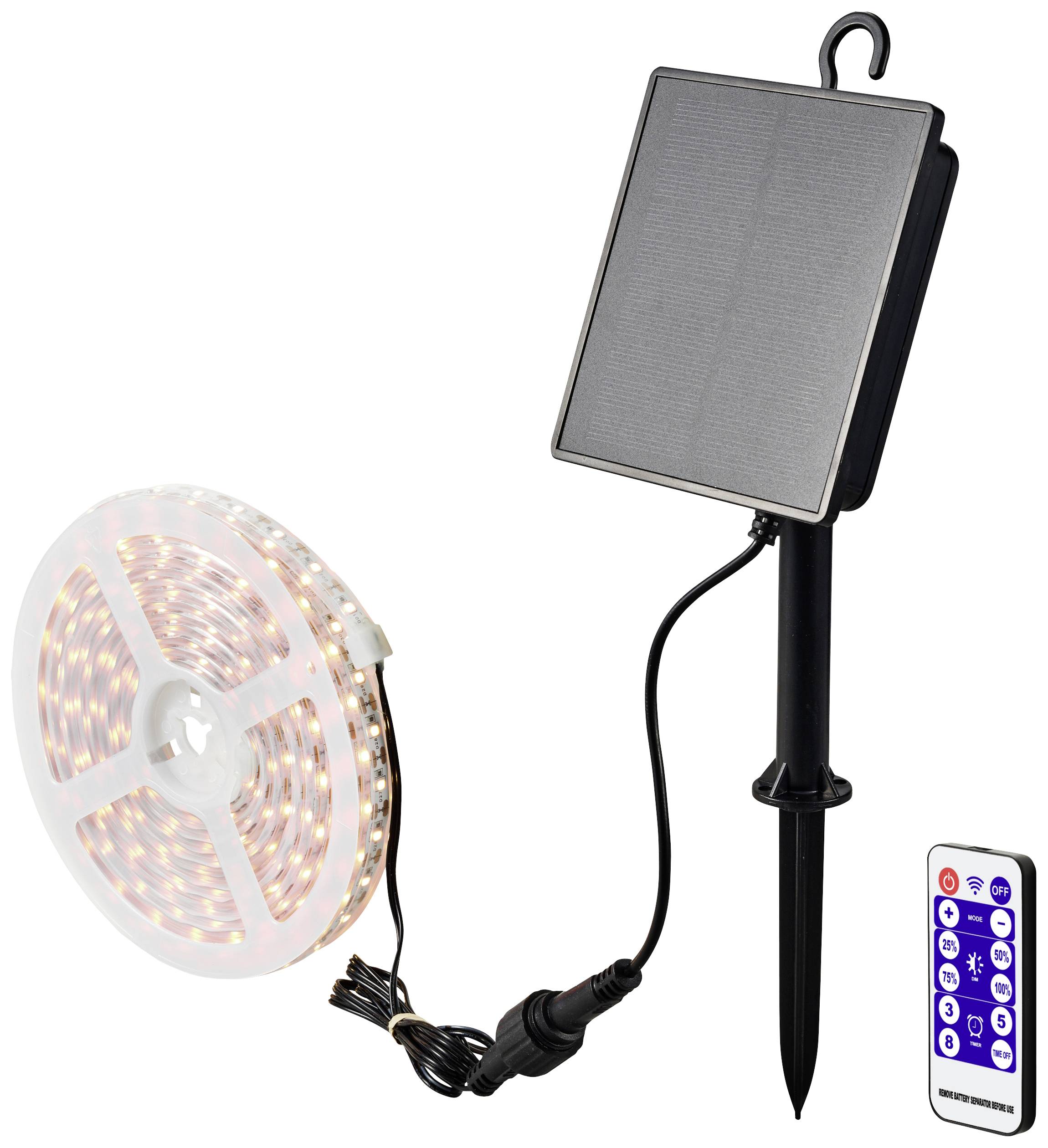 Sygonix SY-5947264 Solar LED tube Light 300 LEDs warm-white Remote...