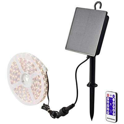 LED-Lichtstreifen mit Solarpanel und Fernbedienung. Ideal für Außenbeleuchtung, energieeffizient mit solarbetriebener Stromquelle.