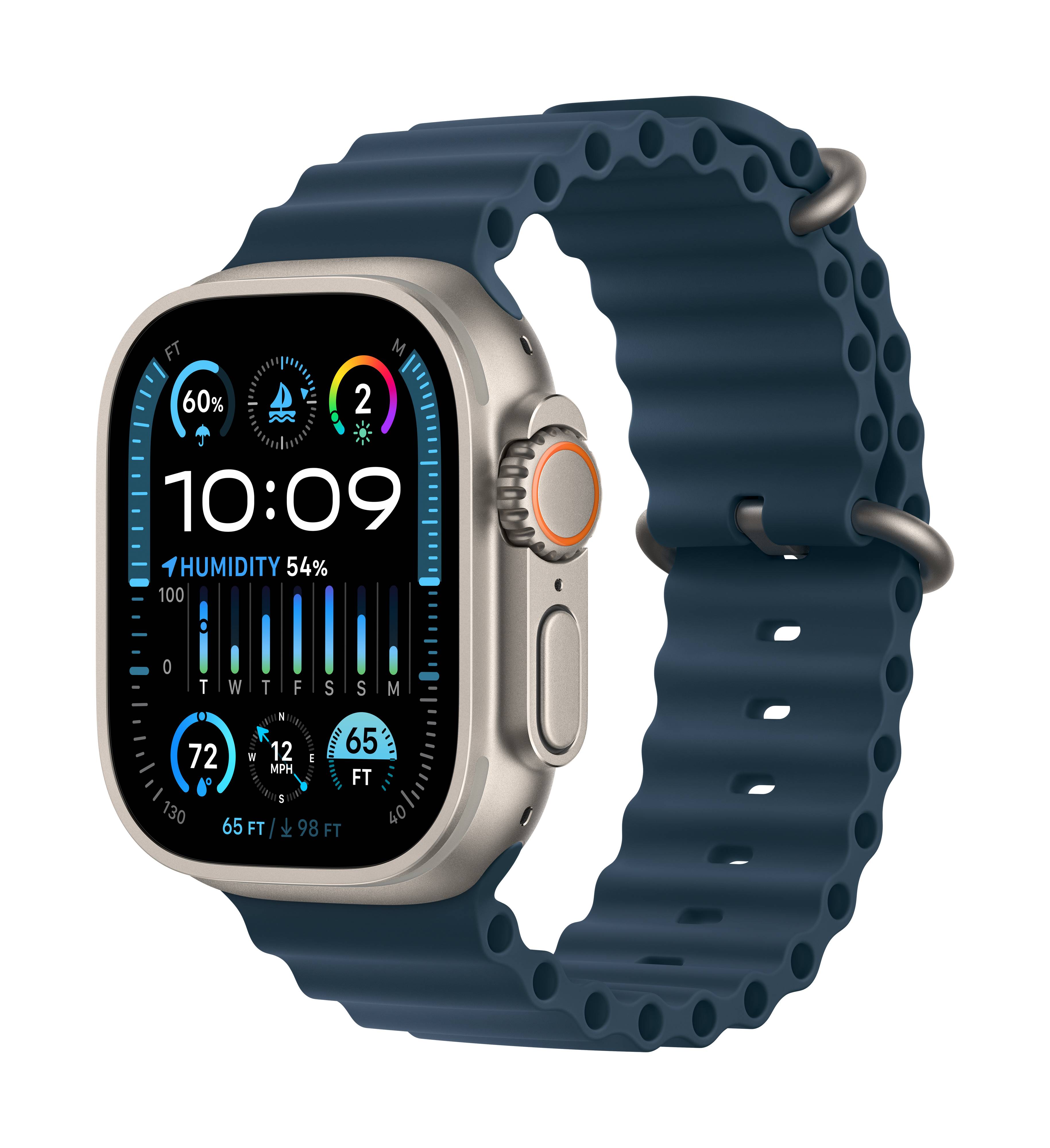 Apple Watch Ultra 2 GPS + Cellular 49 mm Titangehäuse Ocean Band 