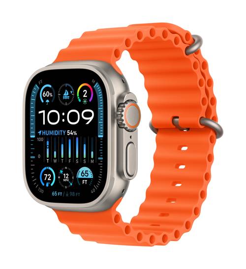 Apple Watch Ultra 2 Cellular und oranges Ocean Band