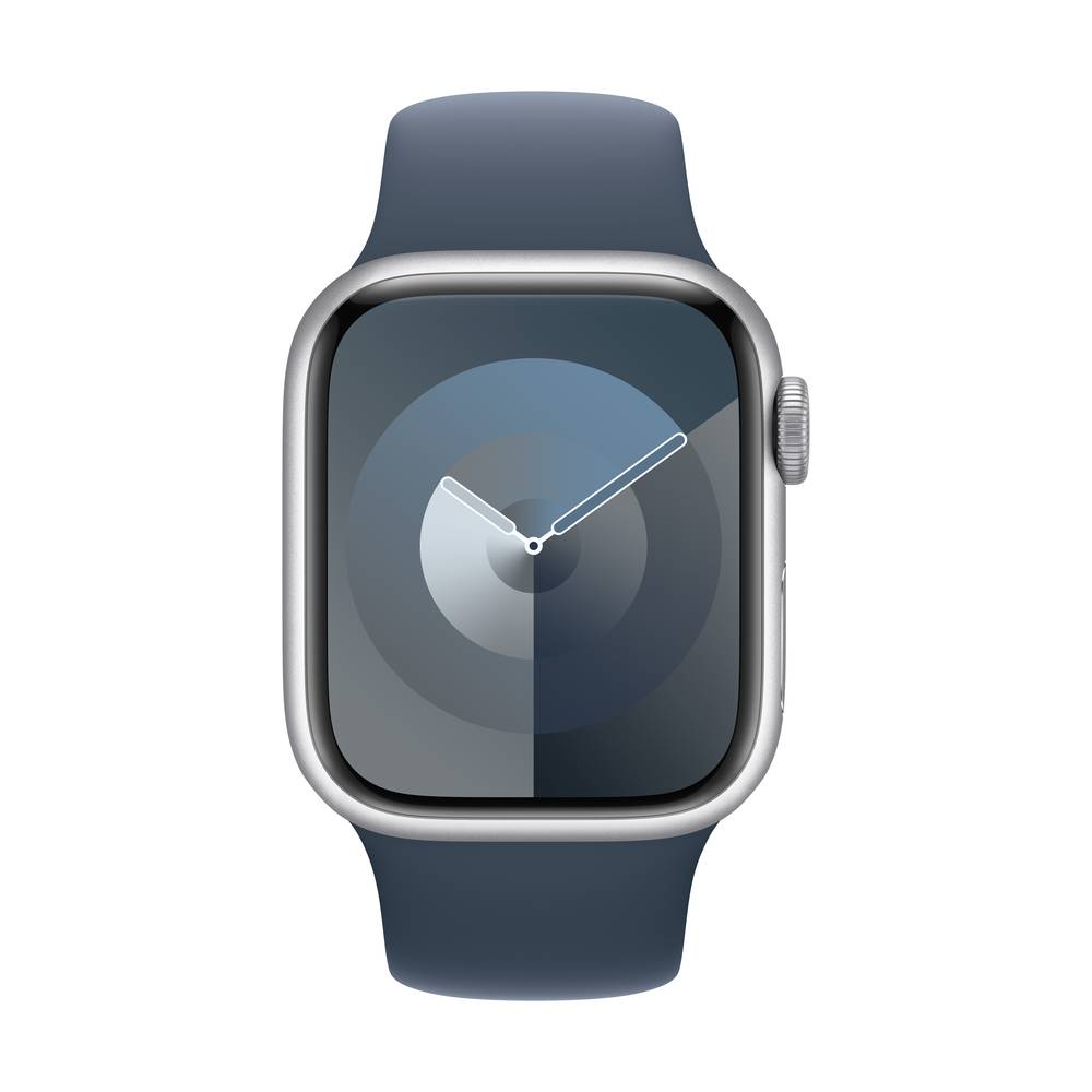 Apple Watch Series 9 GPS 41 mm Aluminium kast Sportband Storm Blue M-L