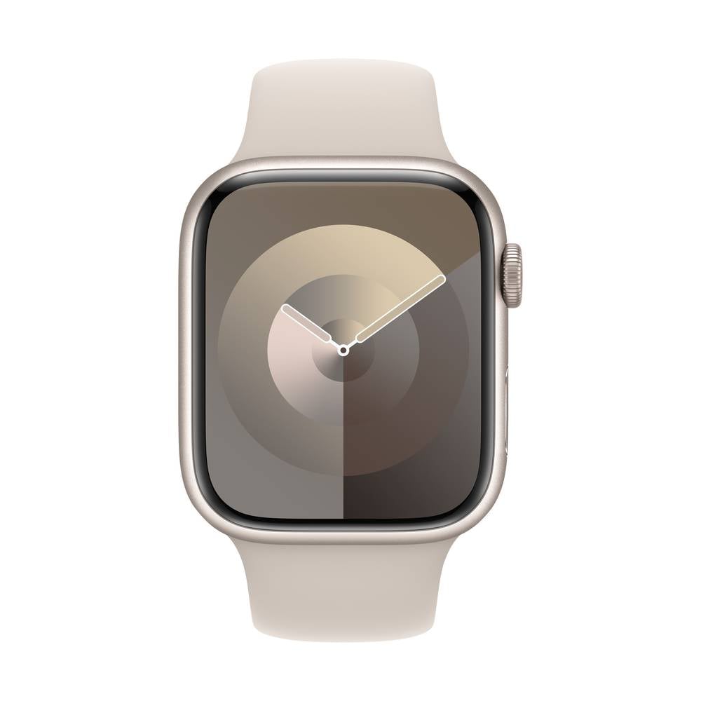 Apple Watch Series 9 GPS 45 mm Aluminium kast Sportband Starlight S-M
