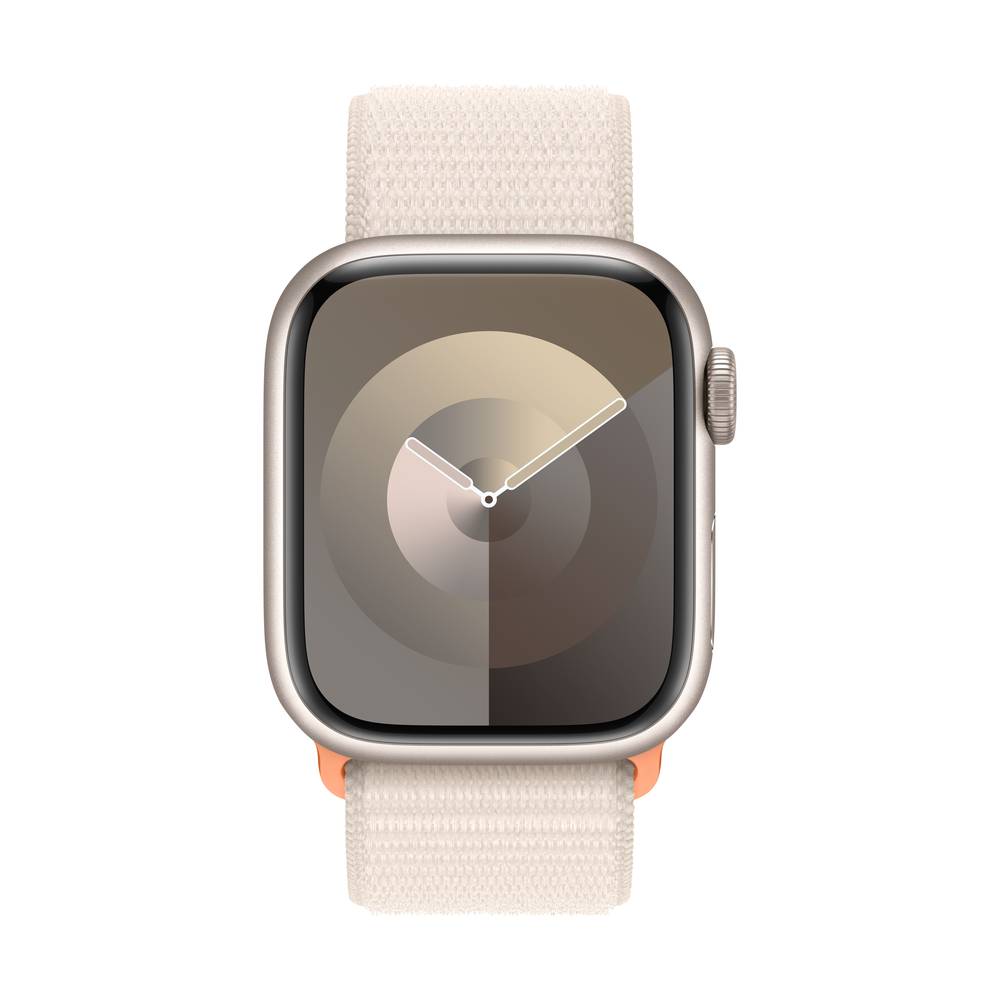 Apple Watch Series 9 GPS + Cellular 41 mm Aluminium kast Sport loop Starlight