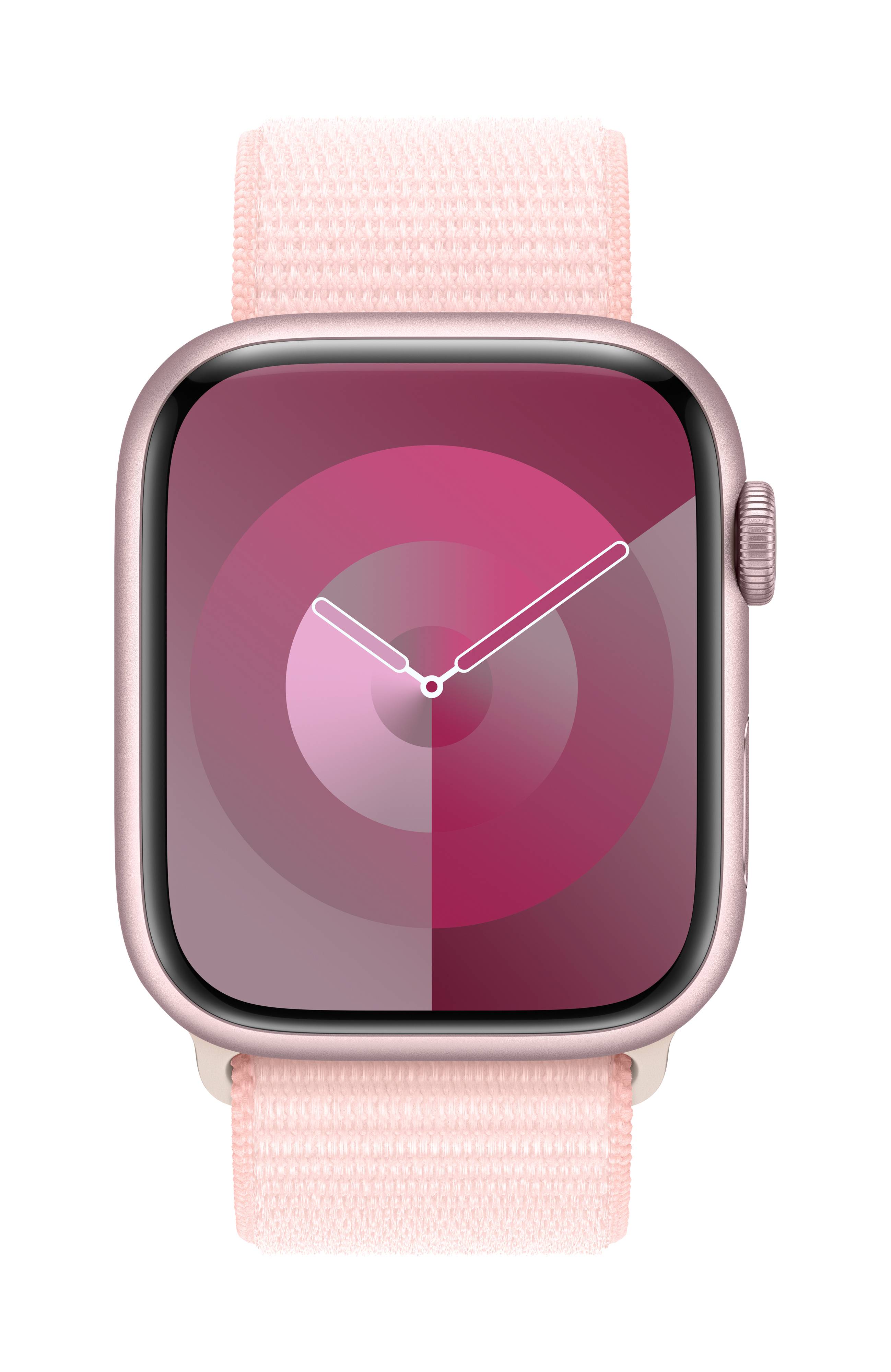 APPLE Watch Series 9 GPS + Cellular 45mm Pink Aluminium Case with Light Pink Sport Loop