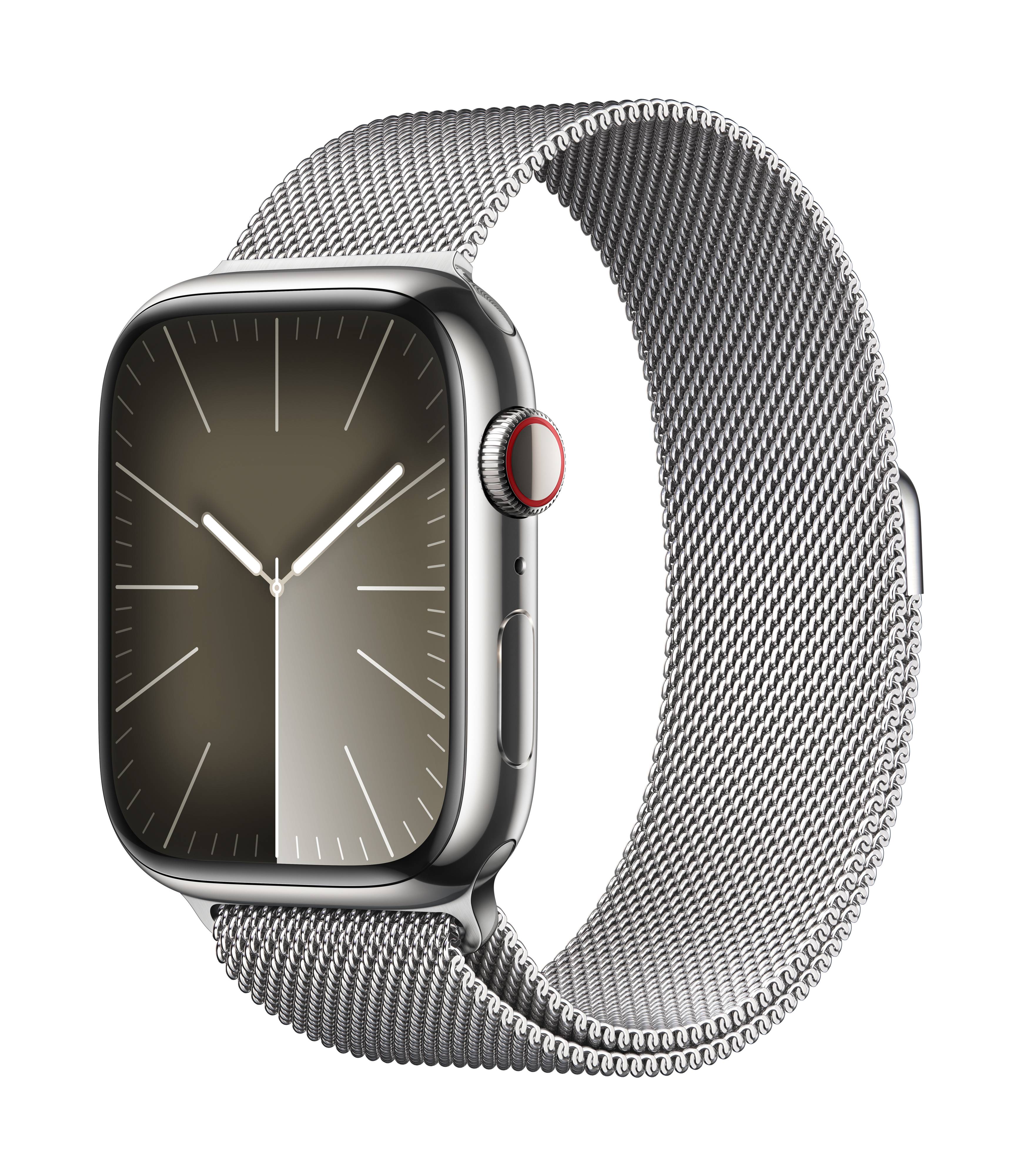 APPLE Watch Series 9 GPS + Cellular 45mm Silver Stainless Steel Case with Silver Milanese Loop
