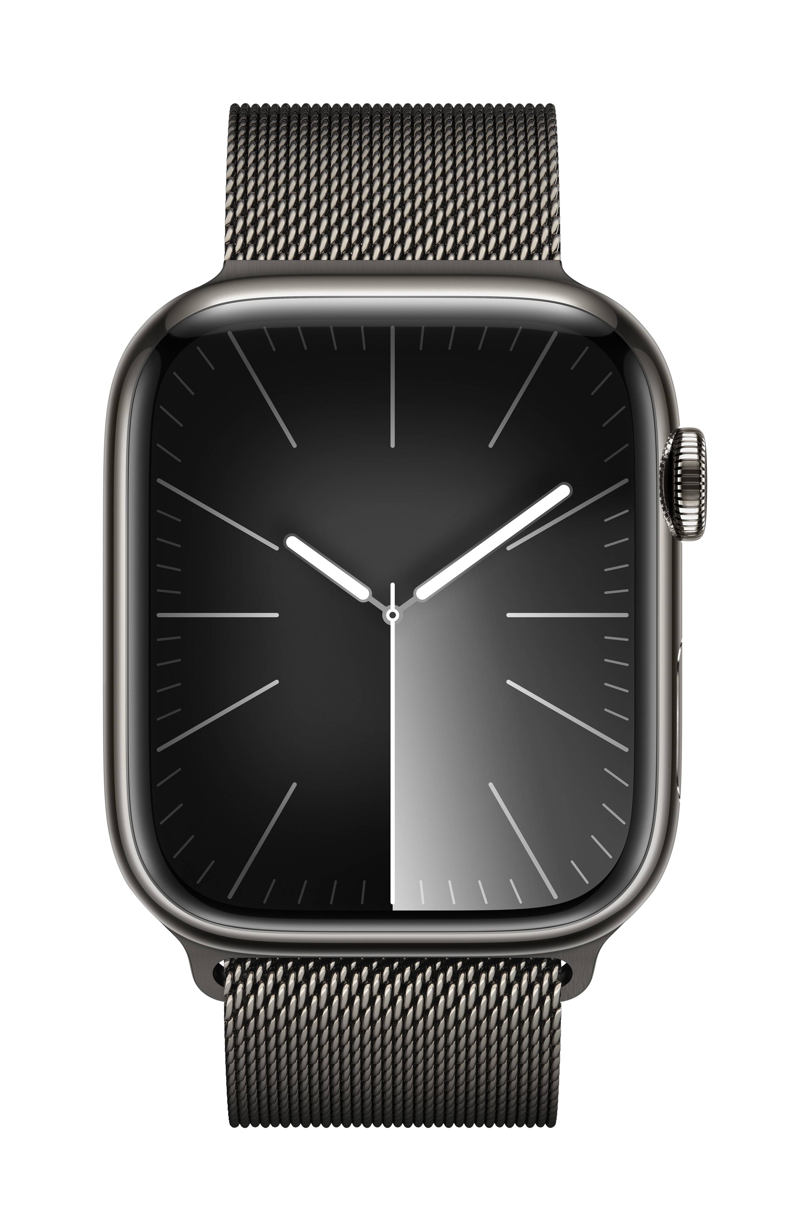 APPLE Watch Series 9 GPS + Cellular 45mm Graphite Stainless Steel Case with Graphite Milanese Loop