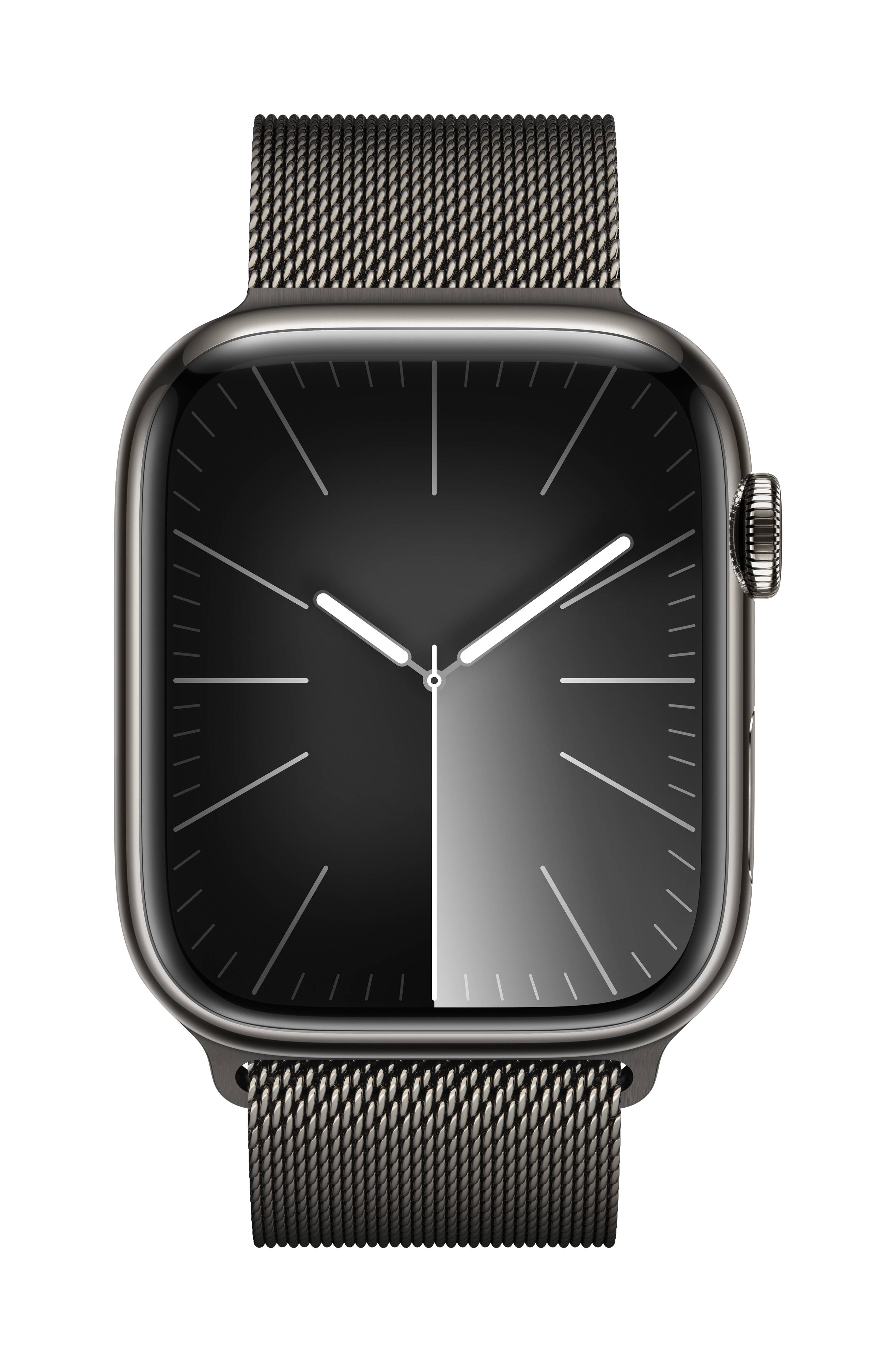 Apple Watch Series 9 GPS + Cellular 45 mm Edelstahlgehäuse Milanese Loop  Graphit kaufen