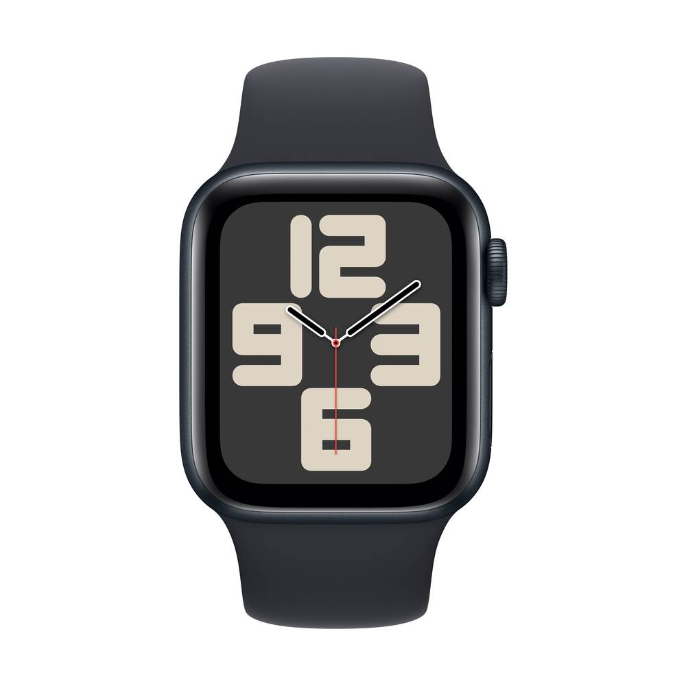 Apple Watch SE (2023) GPS 40 mm Aluminium kast Sportband Midnight M-L
